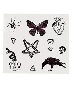Spirit Halloween Gothic Temporary Tattoos -SPIRIT HALLOWEEN Sales 01473990 c