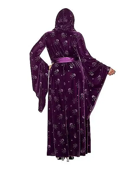 Spirit Halloween Plus Size Adult Velvet Celestial Robe 4 Spirit Halloween Plus Size Adult Velvet Celestial Robe - Image 2