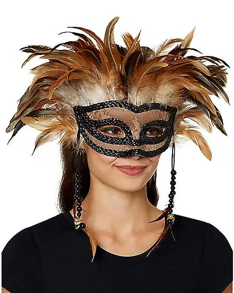 Spirit Halloween Witch Doctor Feather Eye Mask 4 Spirit Halloween Witch Doctor Feather Eye Mask - Image 2