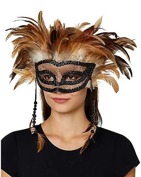 Spirit Halloween Witch Doctor Feather Eye Mask 5 Spirit Halloween Witch Doctor Feather Eye Mask - Image 3