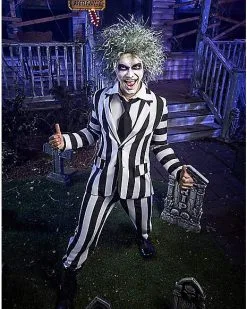 Spirit Halloween Adult Beetlejuice Striped Suit