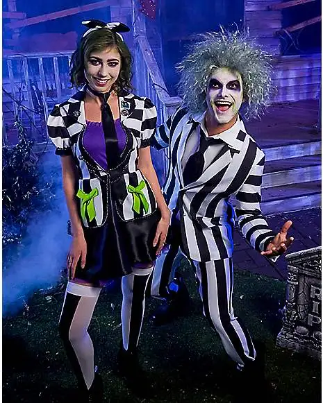 Spirit Halloween Adult Beetlejuice Striped Suit 5 Spirit Halloween Adult Beetlejuice Striped Suit - Image 3