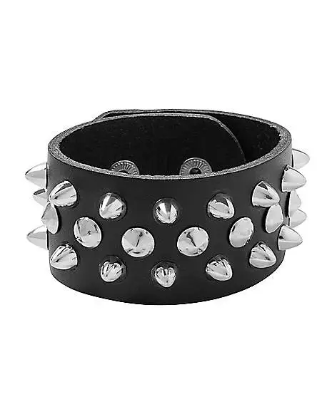 Spirit Halloween Punk Spiked Cuff Bracelet 3 Spirit Halloween Punk Spiked Cuff Bracelet