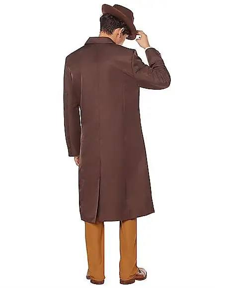 Spirit Halloween Adult Brown Trench Coat 4 Spirit Halloween Adult Brown Trench Coat - Image 2