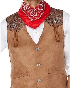 Spirit Halloween Adult Western Cowboy Plus Size Costume Kit -SPIRIT HALLOWEEN Sales 01492743 e