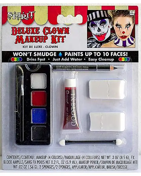 Spirit Halloween Deluxe Clown Makeup Kit 3 Spirit Halloween Deluxe Clown Makeup Kit