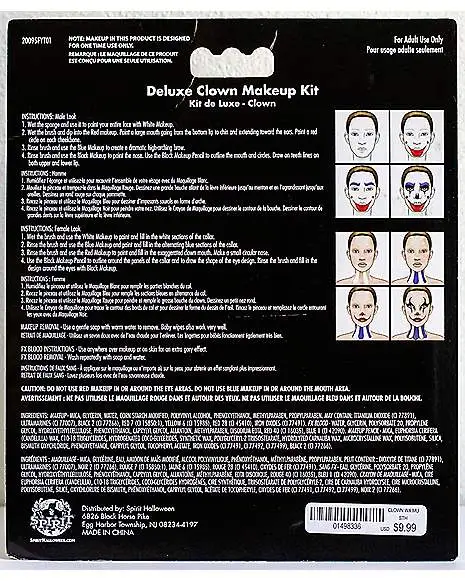 Spirit Halloween Deluxe Clown Makeup Kit 4 Spirit Halloween Deluxe Clown Makeup Kit - Image 2