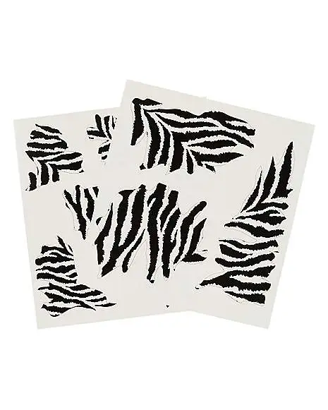 Spirit Halloween Zebra Temporary Tattoos 3 Spirit Halloween Zebra Temporary Tattoos