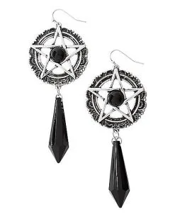 Spirit Halloween Witch Pentagram Earrings