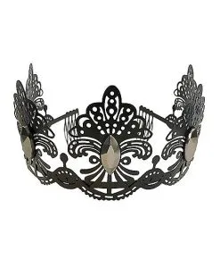Spirit Halloween Black Filigree Crown