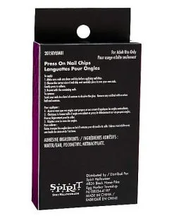 Spirit Halloween '80s Black Press On Nails -SPIRIT HALLOWEEN Sales 01504679 d