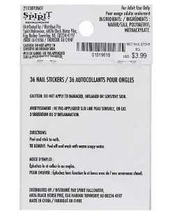 Spirit Halloween Spooky Nail Stickers -SPIRIT HALLOWEEN Sales 01519610 c