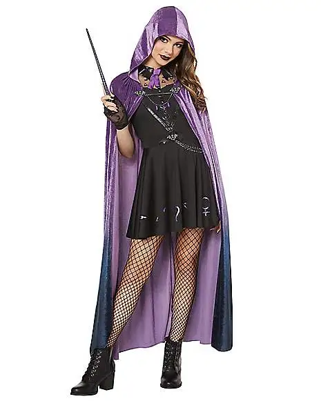 Spirit Halloween Kids Coven Academy Hooded Cloak - Deluxe 3 Spirit Halloween Kids Coven Academy Hooded Cloak - Deluxe