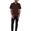 Spirit Halloween Pumpkin Print Button Down Shirt -SPIRIT HALLOWEEN Sales 01526292 a