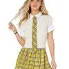 Spirit Halloween Yellow Plaid Schoolgirl Tie 1 Spirit Halloween Yellow Plaid Schoolgirl Tie -SPIRIT HALLOWEEN Sales 01527084 a