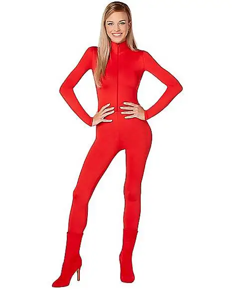 Spirit Halloween Adult Zip Up Catsuit 2 Spirit Halloween Adult Zip Up Catsuit