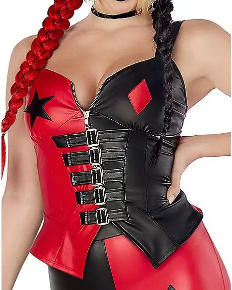 Spirit Halloween Adult Harley Quinn Corset - The Suicide Squad 4 Spirit Halloween Adult Harley Quinn Corset - The Suicide Squad - Image 2