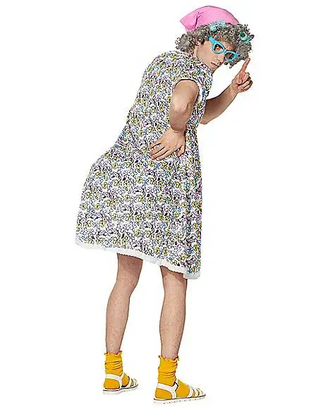 Spirit Halloween Adult Grandma Flower Dress Costume 4 Spirit Halloween Adult Grandma Flower Dress Costume - Image 2