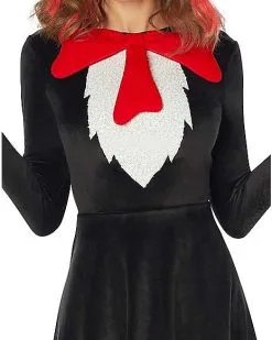Spirit Halloween Adult Cat In The Hat Dress - Dr. Seuss -SPIRIT HALLOWEEN Sales 01532423 c