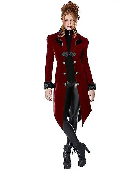 Spirit Halloween Adult Burgundy Vampire Jacket 3 Spirit Halloween Adult Burgundy Vampire Jacket