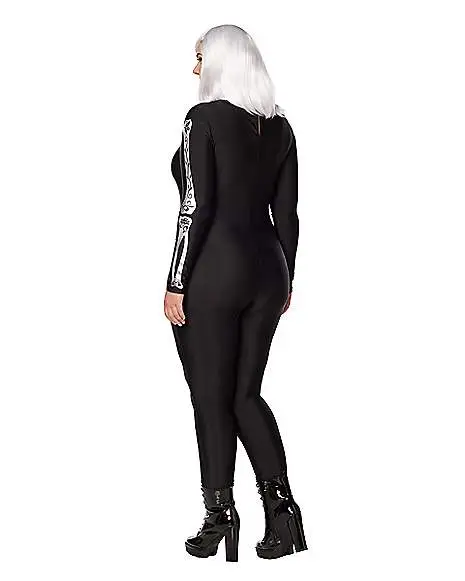 Spirit Halloween Adult Skeleton Catsuit 6 Spirit Halloween Adult Skeleton Catsuit - Image 4