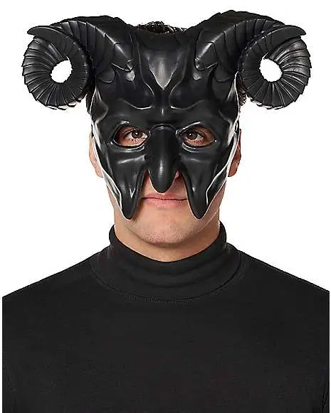 Spirit Halloween Black Horror Devil Half Mask 3 Spirit Halloween Black Horror Devil Half Mask