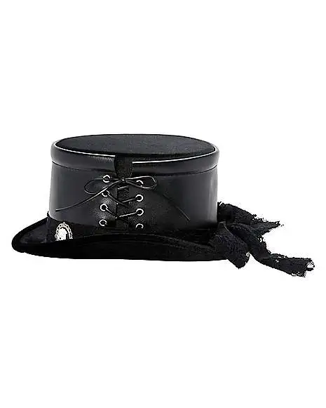 Spirit Halloween Black Gothic Top Hat 5 Spirit Halloween Black Gothic Top Hat - Image 3