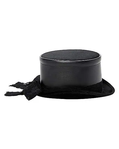 Spirit Halloween Black Gothic Top Hat 6 Spirit Halloween Black Gothic Top Hat - Image 4