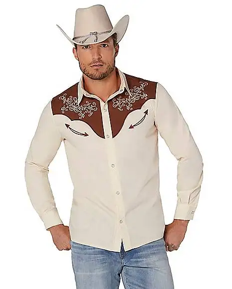Spirit Halloween Adult Western Cowboy Shirt 3 Spirit Halloween Adult Western Cowboy Shirt