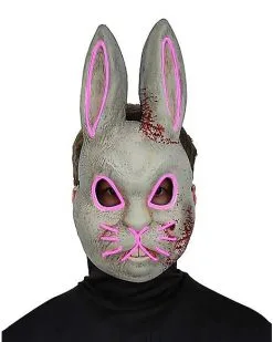 Spirit Halloween Light-Up EL Wire Bad Bunny Half Mask