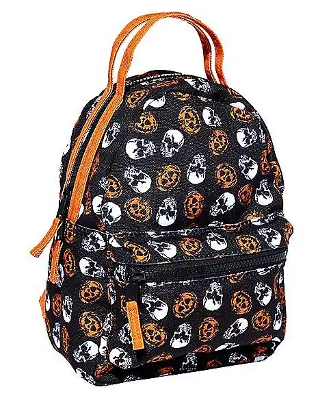Spirit Halloween Skull And Pumpkin Mini Backpack 5 Spirit Halloween Skull And Pumpkin Mini Backpack - Image 3