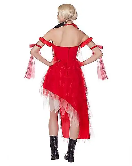 Spirit Halloween Adult Harley Quinn Red Dress - The Suicide Squad 4 Spirit Halloween Adult Harley Quinn Red Dress - The Suicide Squad - Image 2
