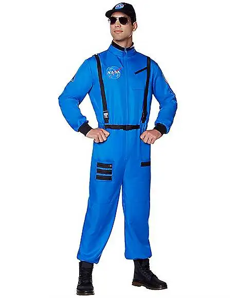 Spirit Halloween Adult Blue NASA Jumpsuit Costume 3 Spirit Halloween Adult Blue NASA Jumpsuit Costume