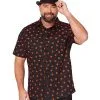 Spirit Halloween Pumpkin Print Button Down Plus Size Shirt 1 Spirit Halloween Pumpkin Print Button Down Plus Size Shirt -SPIRIT HALLOWEEN Sales 01557941 a