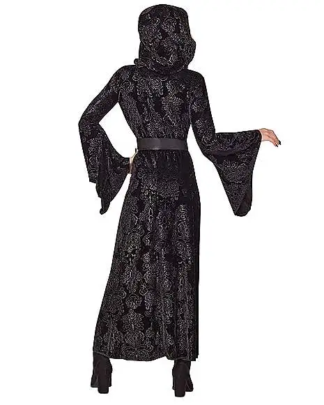 Spirit Halloween Kids Black Hooded Dress 4 Spirit Halloween Kids Black Hooded Dress - Image 2
