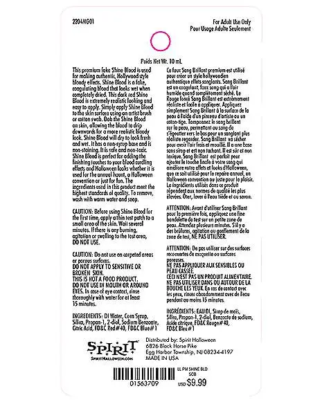 Spirit Halloween Premium Shine Drying Blood Kit 4 Spirit Halloween Premium Shine Drying Blood Kit - Image 2