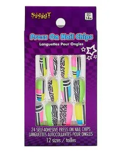 Spirit Halloween '80s Press On Nails -SPIRIT HALLOWEEN Sales 01564392 c