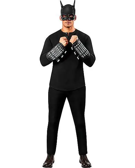 Spirit Halloween Adult Batman Gauntlets 3 Spirit Halloween Adult Batman Gauntlets