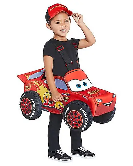 Spirit Halloween Toddler Lightning McQueen Ride-Along Costume - Cars 3 Spirit Halloween Toddler Lightning McQueen Ride-Along Costume - Cars