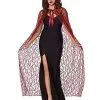 Spirit Halloween Adult Burgundy Lace Cape 2 Spirit Halloween Adult Burgundy Lace Cape -SPIRIT HALLOWEEN Sales 01574193 a