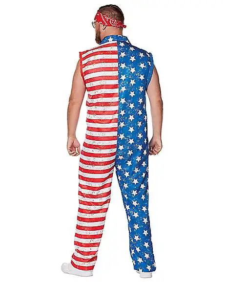 Spirit Halloween Adult Stars And Stripes Plus Size Jumpsuit Costume 4 Spirit Halloween Adult Stars And Stripes Plus Size Jumpsuit Costume - Image 2