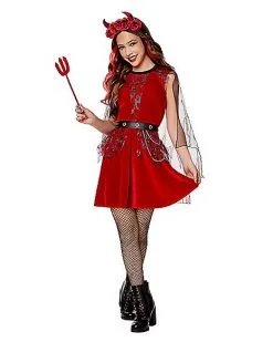 Spirit Halloween Kids Dark Devil Dress Costume