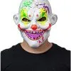 Spirit Halloween Black Light Neon Clown Full Mask -SPIRIT HALLOWEEN Sales 01577659 a