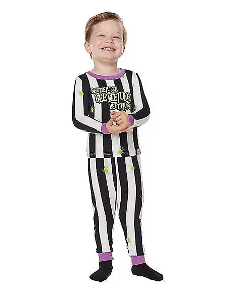 Spirit Halloween Toddler Beetlejuice Pajama Set 3 Spirit Halloween Toddler Beetlejuice Pajama Set