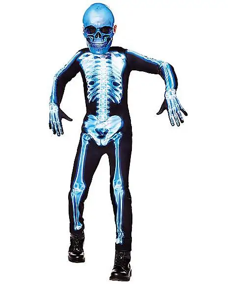 Spirit Halloween Kids Light-Up X-Ray Skeleton Costume 3 Spirit Halloween Kids Light-Up X-Ray Skeleton Costume