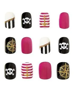 Spirit Halloween Kids Pirate Press On Nails
