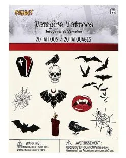 Spirit Halloween Vampire Temporary Tattoos -SPIRIT HALLOWEEN Sales 01580661 d