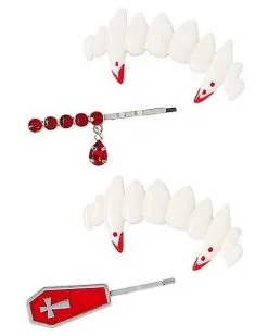 Spirit Halloween Vampire Teeth Hair Clips