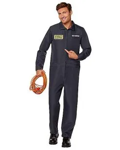 Spirit Halloween Adult Sparky's Electric Jumpsuit Costume