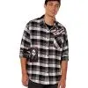 Spirit Halloween Adult Ghost Face Flannel Shirt -SPIRIT HALLOWEEN Sales 01587112 a